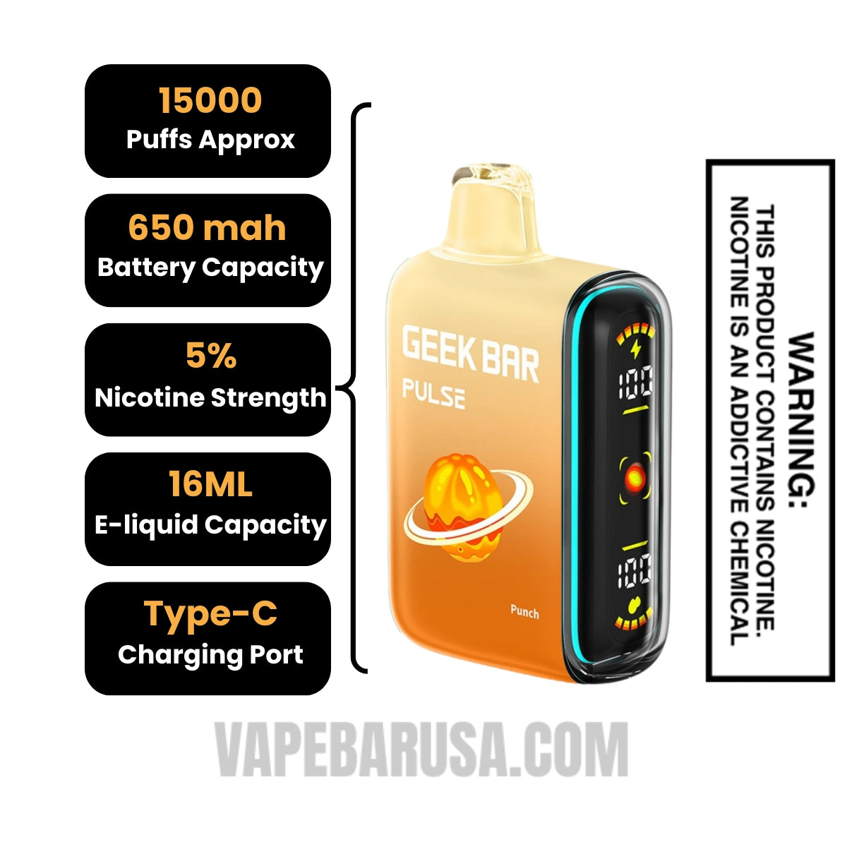 Punch Geek Bar Pulse Disposable Vape | VapeBarUSA Punch Geek Bar Pulse Disposable Vape | VapeBarUSA