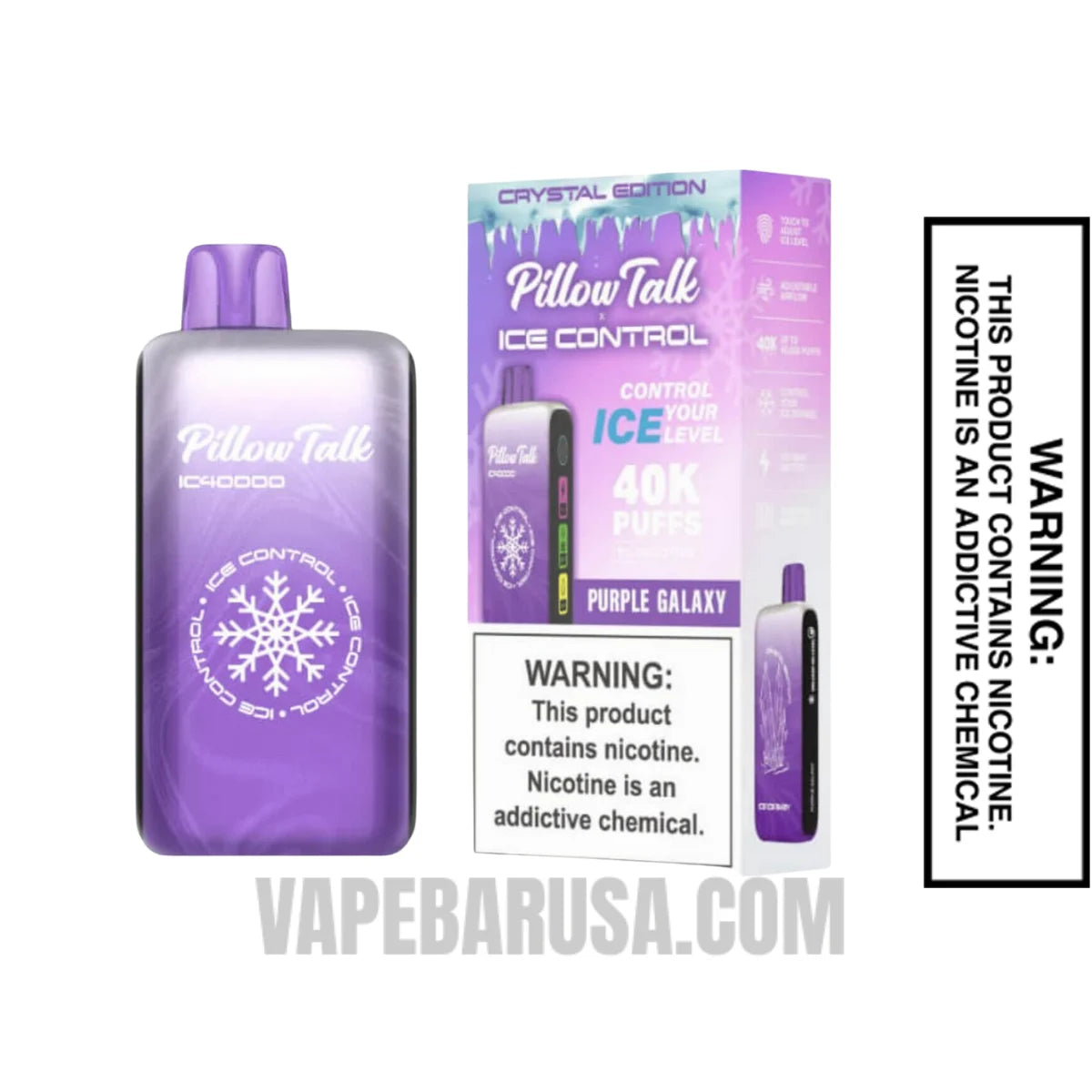 Purple Galaxy Pillow Talk IC40000 Crystal Edition Vape With Package Box