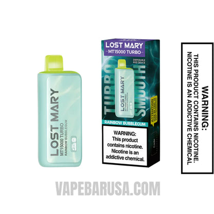 Rainbow Bubblegum Lost Mary MT15000 Turbo Vape With Package Box