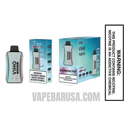 Rainbow POP VIHO Turbo Vape 10000 Puffs With Bundle Pack