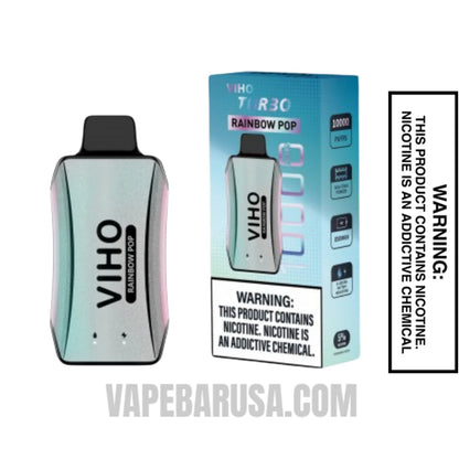 Rainbow POP VIHO Turbo Vape 10000 Puffs With Package Box