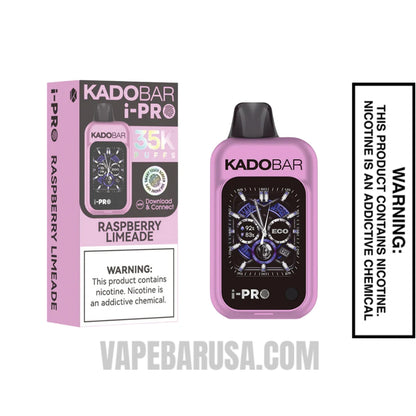 Raspberry Limeade Kado Bar i-Pro 35K Disposable Vape With Package Box