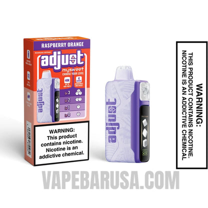 Raspberry Orange Adjust MySweet 40K Disposable Vape With Package Box