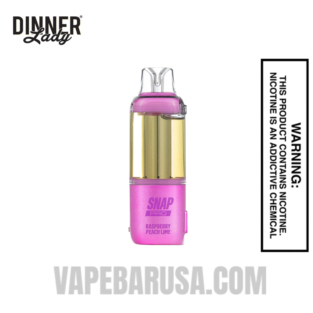 Raspberry Peach Lime Dinner Lady Snap Pro 35K Disposable Vape Pod