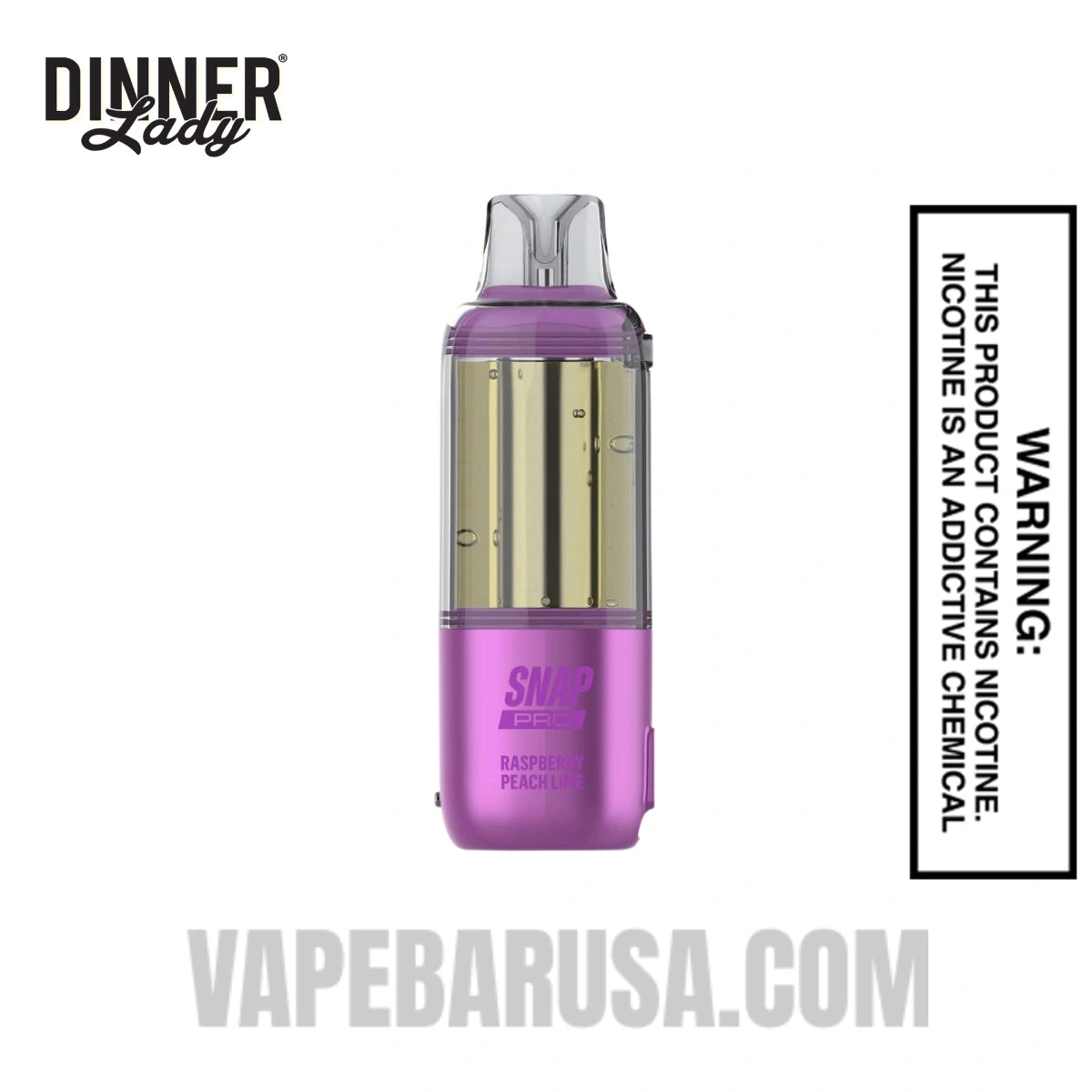 Raspberry Peach Lime Dinner Lady Snap Pro Intense 35K Pre-filled Replacement Pod