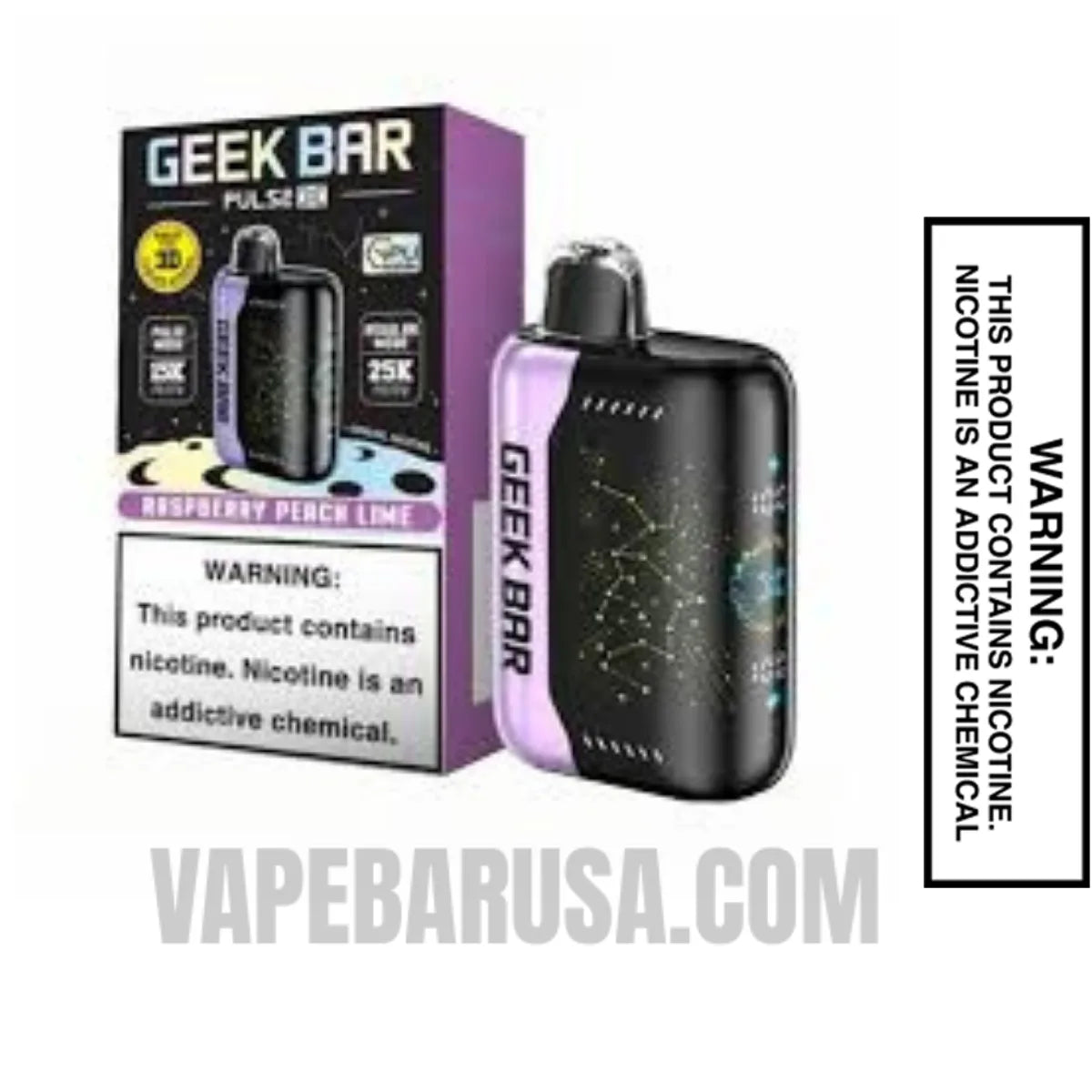 Raspberry Peach Lime Geek Bar Pulse X Disposable Vape With Package Box
 