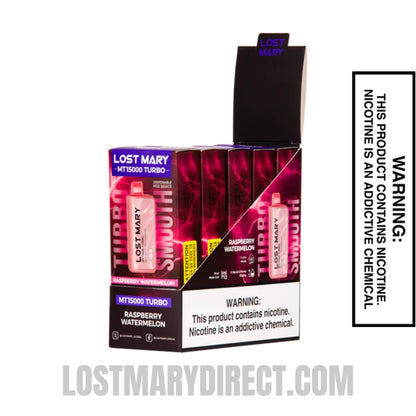 Raspberry Watermelon Lost Mary MT15000 Disposable Vape with bundle Pack