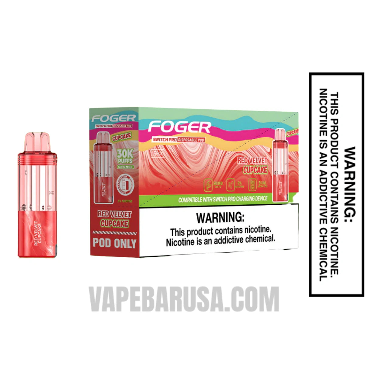 Pink & Blue Foger Switch Pro 30K Disposable Pod With Bundle Box