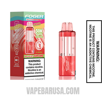 Red Velvet Cupcake Foger Switch Pro 30K Disposable Pod With Package Box
