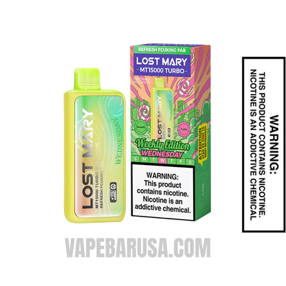 Refreshing Fcuking Fab Lost Mary MT15000 Turbo Vape (Wednesday) With package box
