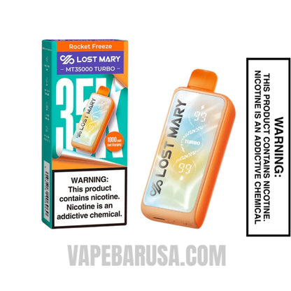 Rocket Freeze Lost Mary MT35000 Disposable Vape With Package Box