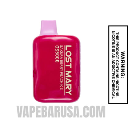 Sakura Berry Peach Ice Lost Mary OS5000 Disposable Vape