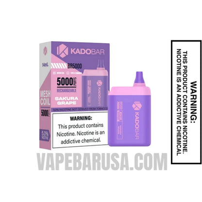 Sakura Grape Kadobar BR5000 Disposable Vape With Package Box