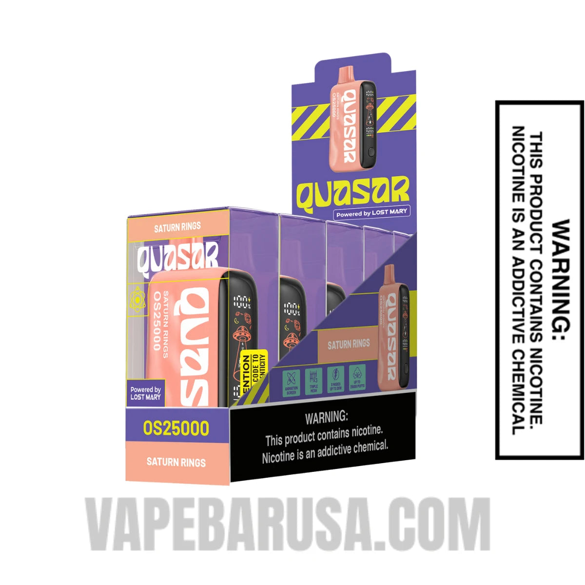 Saturn Rings Lost Mary Quasar OS25000 Disposable Vape With Bundle Pack
