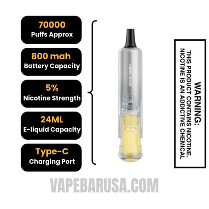 Scary Berry Lost Mary Nera Fullview 70K Disposable Pod Specifications