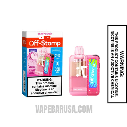 Scary Berry Off Stamp X Cube Crystal Cube 35K Vape Kit With Package Box