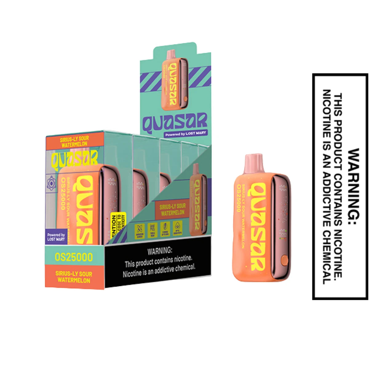 Sirius-ly Sour Watermelon Lost Mary Quasar OS25000 Disposable Vape