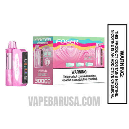 Skittles Cupcake Foger Switch Pro 30K Disposable Vape Kit with bundle box
