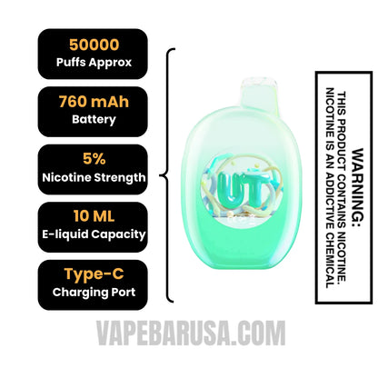 Slushy/Lemon Flum UT Bar 50K Disposable Vape Specifications