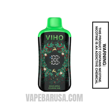 Sour Apple Fucking FAB VIHO Supercharge Pro Christmas Disposable Vape