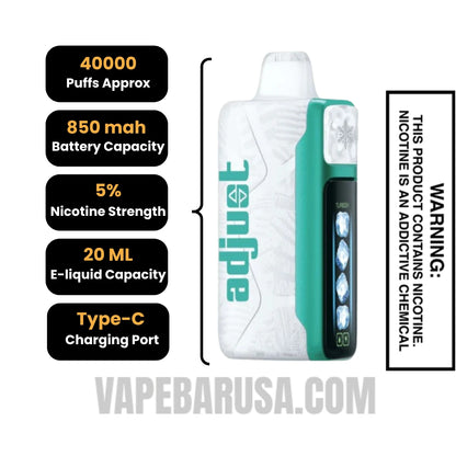 Sour Apple Ice Adjust MyCool 40000 Puffs Vape Specifications