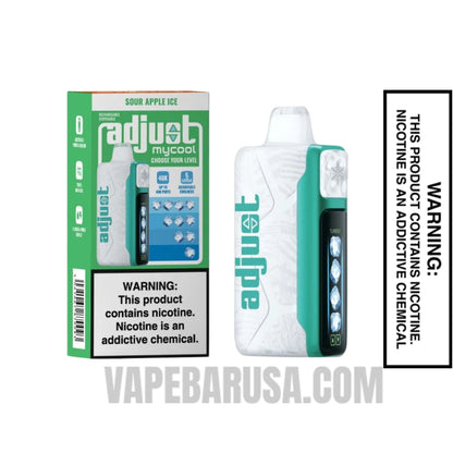 Sour Apple Ice Adjust MyCool 40000 Puffs Vape With Package Box