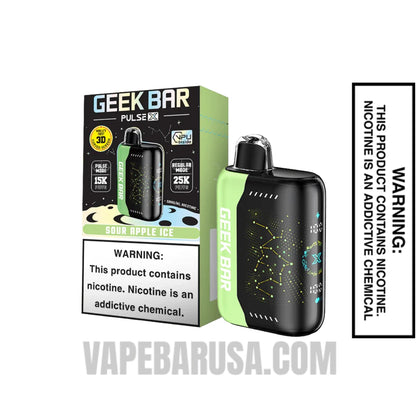 Sour Apple Ice Geek Bar Pulse X Disposable Vape with Package Box