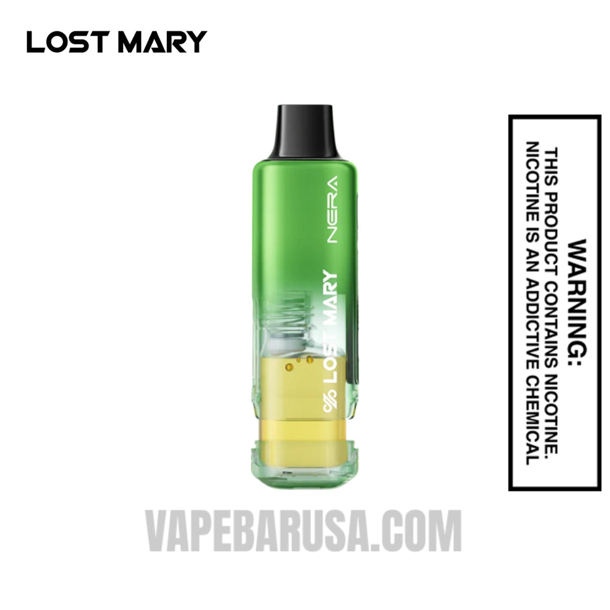 Sour Apple Ice Lost Mary Nera Fullview 70K Disposable Pod
