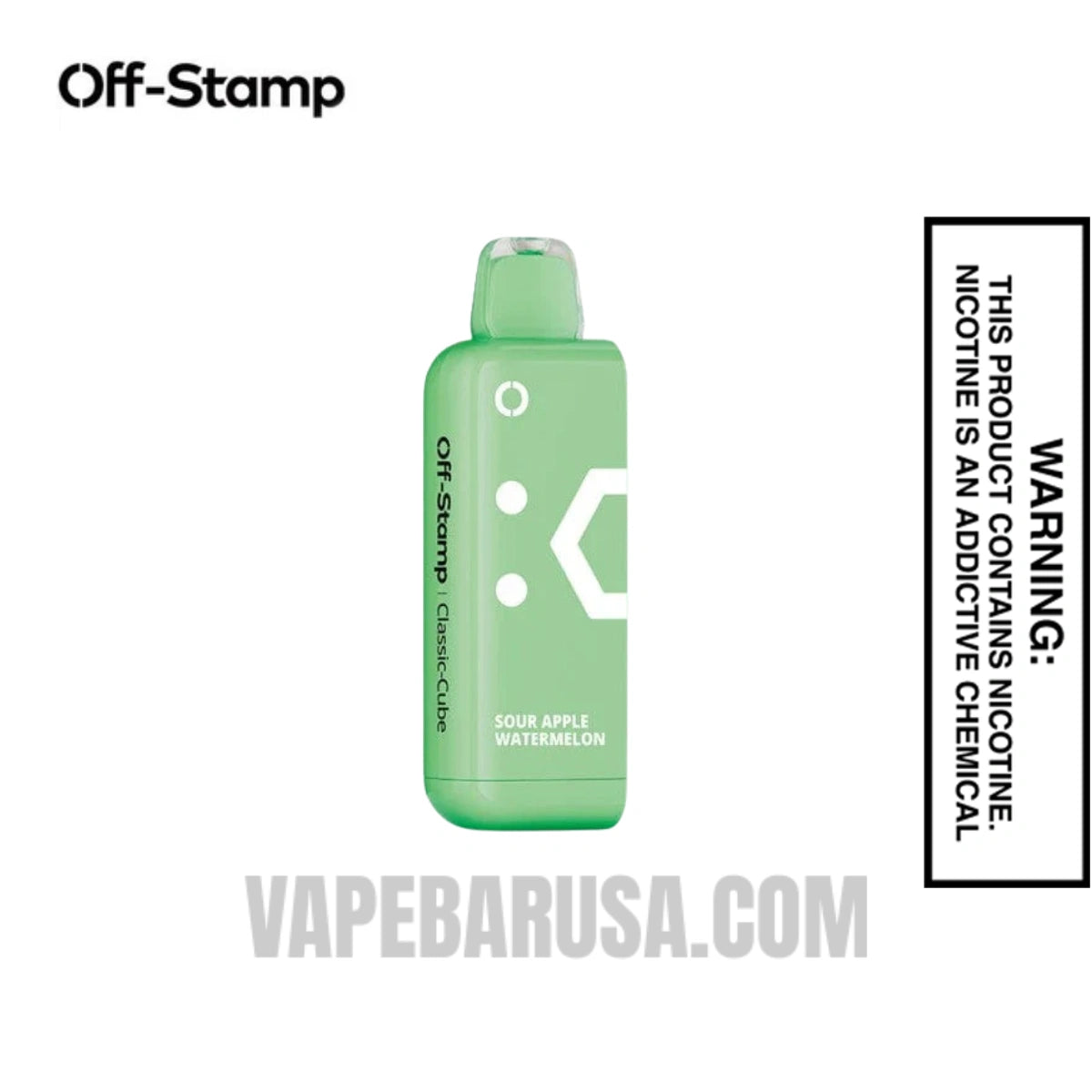 Sour Apple Watermelon Off Stamp Classic Cube 25K Disposable Pod