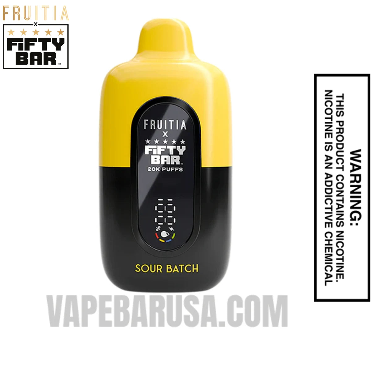 Sour Batch Fruitia X Fifty Bar 20K Vape