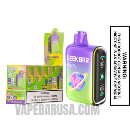 Sour Blue Dust Geek Bar Pulse Disposable with Bundle Pack