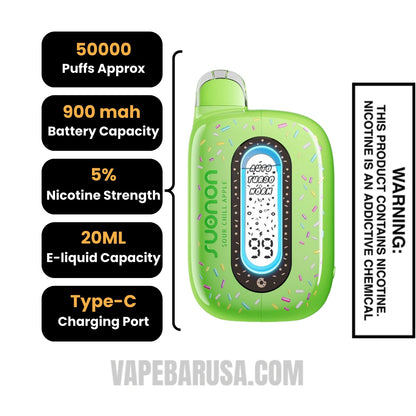 Sour Chill Apple Suonon Donete 50k Disposable Vape Specifications