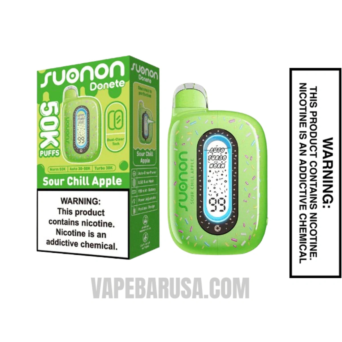 Sour Chill Apple Suonon Donete 50k Disposable Vape With Package Box