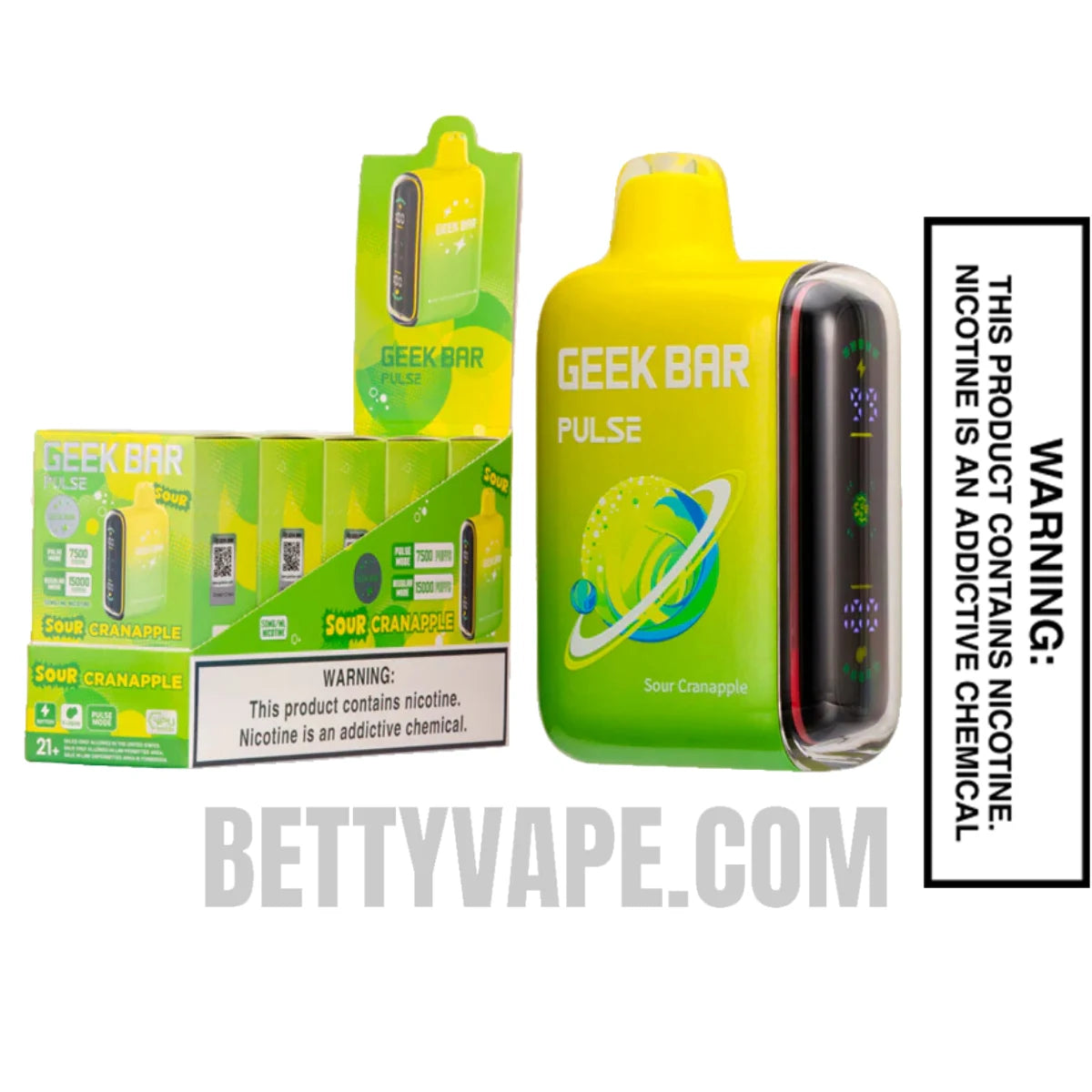 Sour Cranapple Geek Bar Pulse Disposable Vape with Bundle Pack
