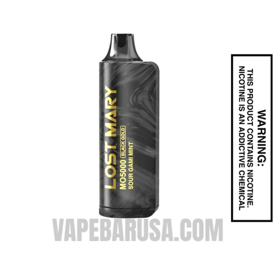 Sour Gami Mint Lost Mary MO5000 Black Gold Edition Vape