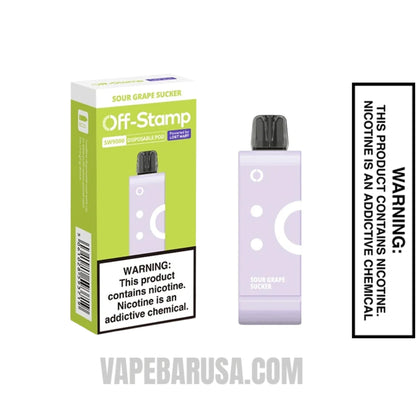 Sour Grape Sucker Off Stamp SW9000 Disposable Pod With Package Box