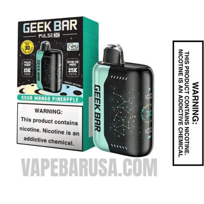 Sour Mango Pineapple Geek Bar Pulse X Disposable Vape With Package Box