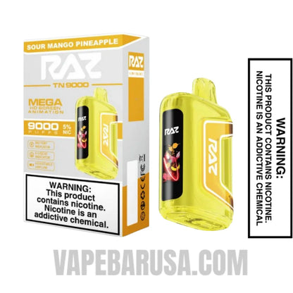 Sour Mango Pineapple RAZ TN9000 Disposable Vape With Package Box