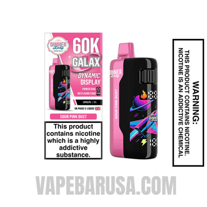 Sour Pink Dust Dinner Lady Galax 60K Disposable Vape with package box
