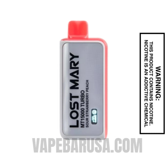 Sour Strawberry Peach Lost Mary MT15000 Disposable Vape
