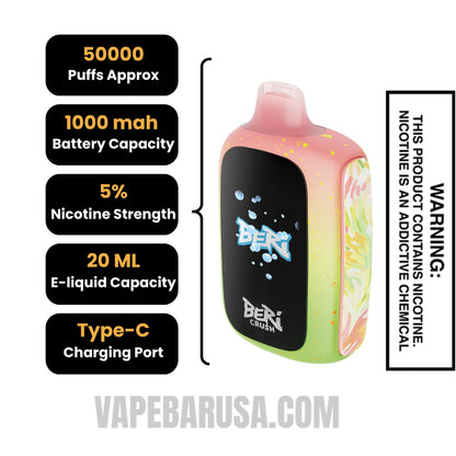Sour Watermelon Gami Beri Crush 50K Disposable Vape Specifications