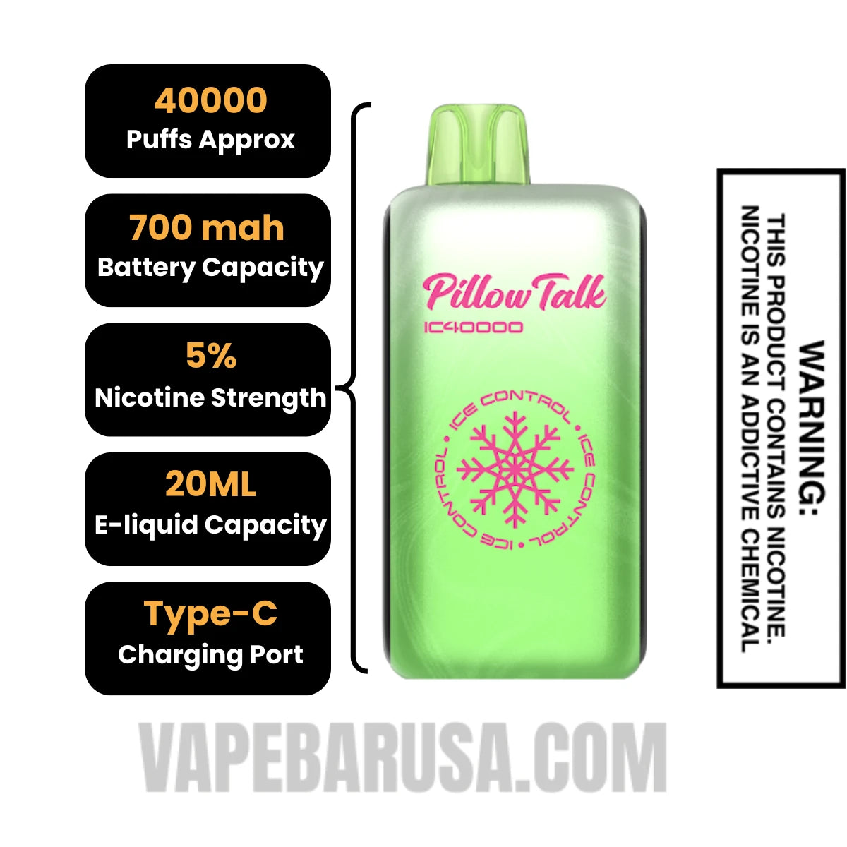 Sour Watermelon Gummies Pillow Talk IC40000 Crystal Edition Vape Specification