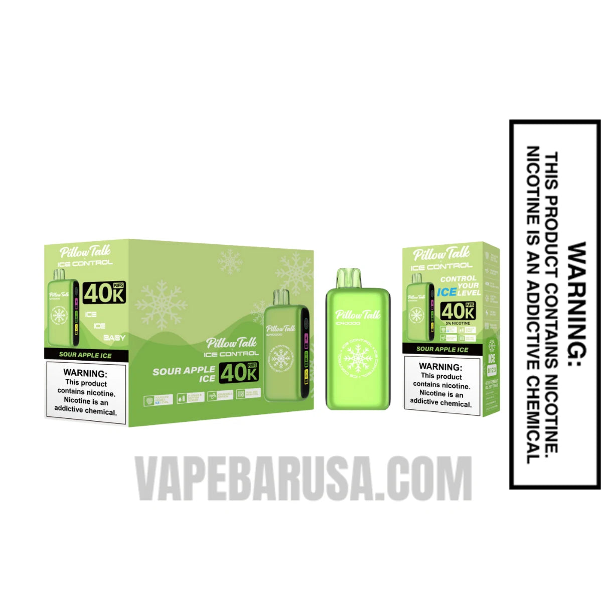 Sour Apple Ice Pillow Talk IC40000 Disposable Vape With Bundle Pack