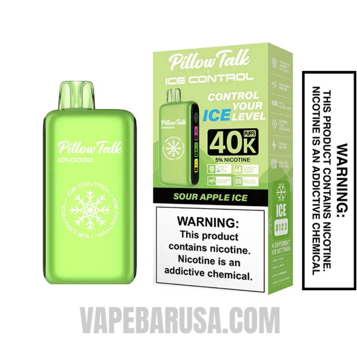 Sour Apple Ice Pillow Talk IC40000 Disposable Vape With Package Box