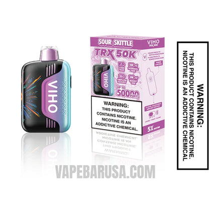 Sour Skittles VIHO TRX 50K Disposable Vape With Package Box