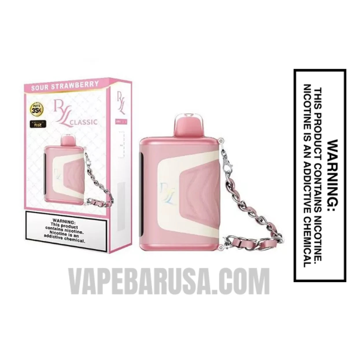 Sour Strawberry RAZ RYL Disposable Vape With Package Box