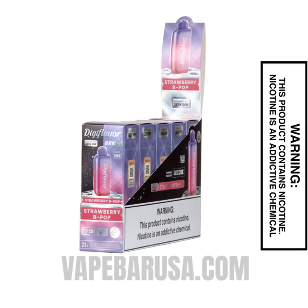 Strawberry B-Pop Digiflavor BRK 20K Disposable POD With Bundle Pack