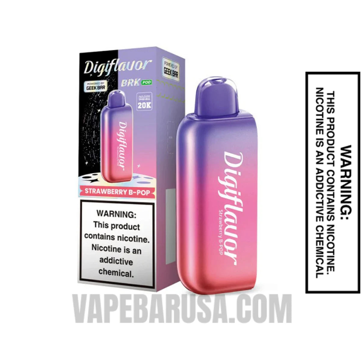Strawberry B-Pop Digiflavor BRK 20K Disposable POD With Package Box