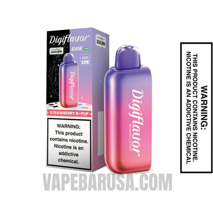 Strawberry B-Pop Digiflavor BRK 20K Disposable POD With Package Box