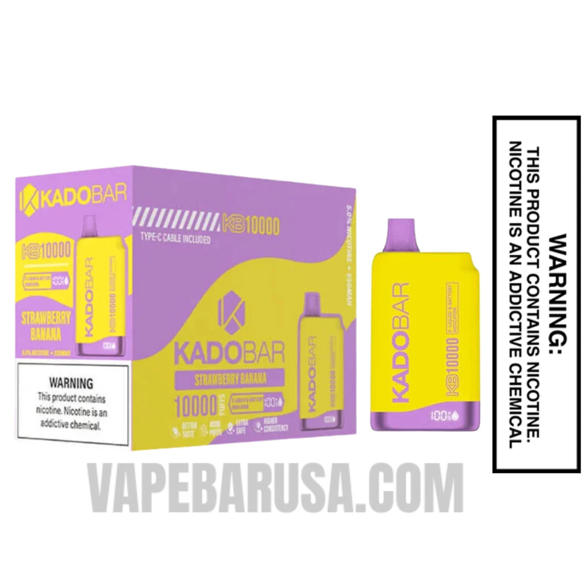 Strawberry Banana Kado Bar KB10000 Disposable Vape
